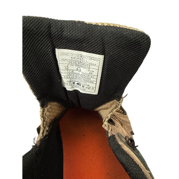 Merrell Yokota Trail Ventilator Hiking Shoes Men’s 10 Brown Orange Suede Mesh